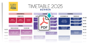 Timetables 2025 - Jetzt herunterladen | Elbenwald Festival
